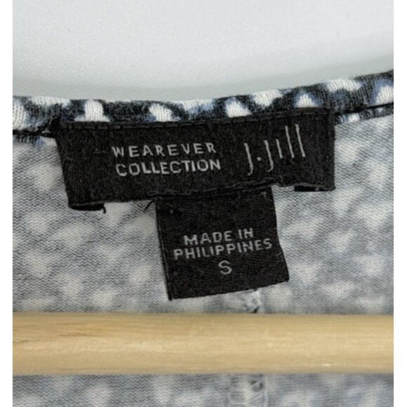 J Jill Wearever Collection V-Neck Tunic Blouse Multicolor Long Sleeve Sz Sm Boho - Picture 8 of 8